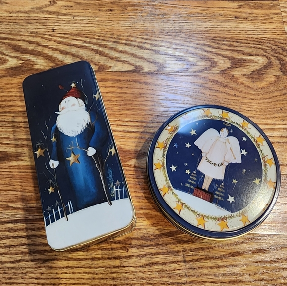 Set of 2 Vintage Department 56 Tins Once Upon a Starry Night - Picture 1 of 15